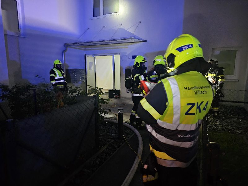 Nächtlicher Kellerbrand in Mehrparteienhaus in Villach-Perau (Bild 3)